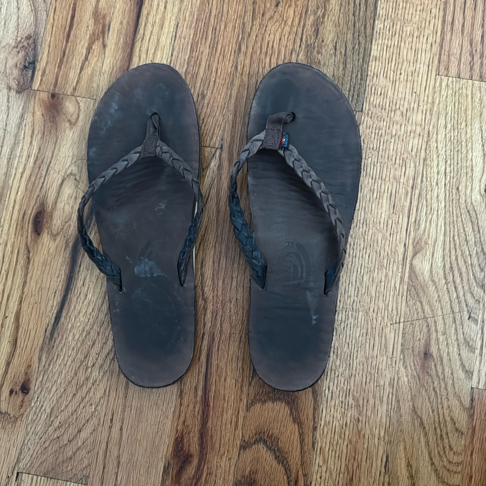 Women’s rainbow flip flops
